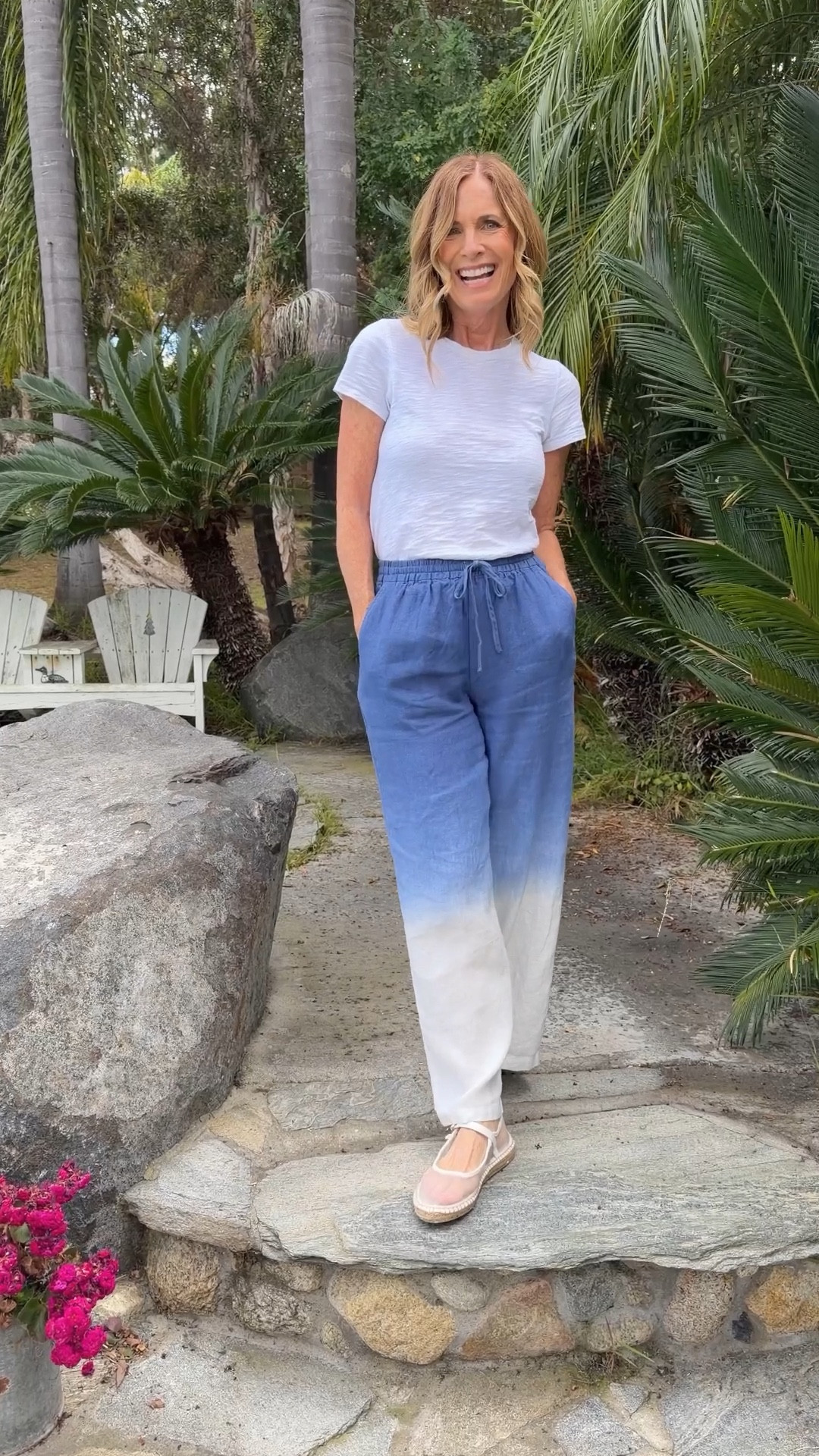Comfy 100% European linen drawstring pants. 

#LTKTravel #LTKOver40 #LTKootd