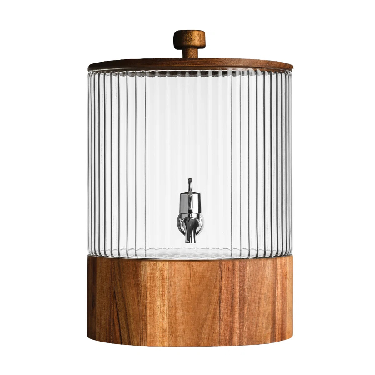 Naples Beverage Dispenser With Wooden Lid & Base 1.5 Gal | Wayfair North America