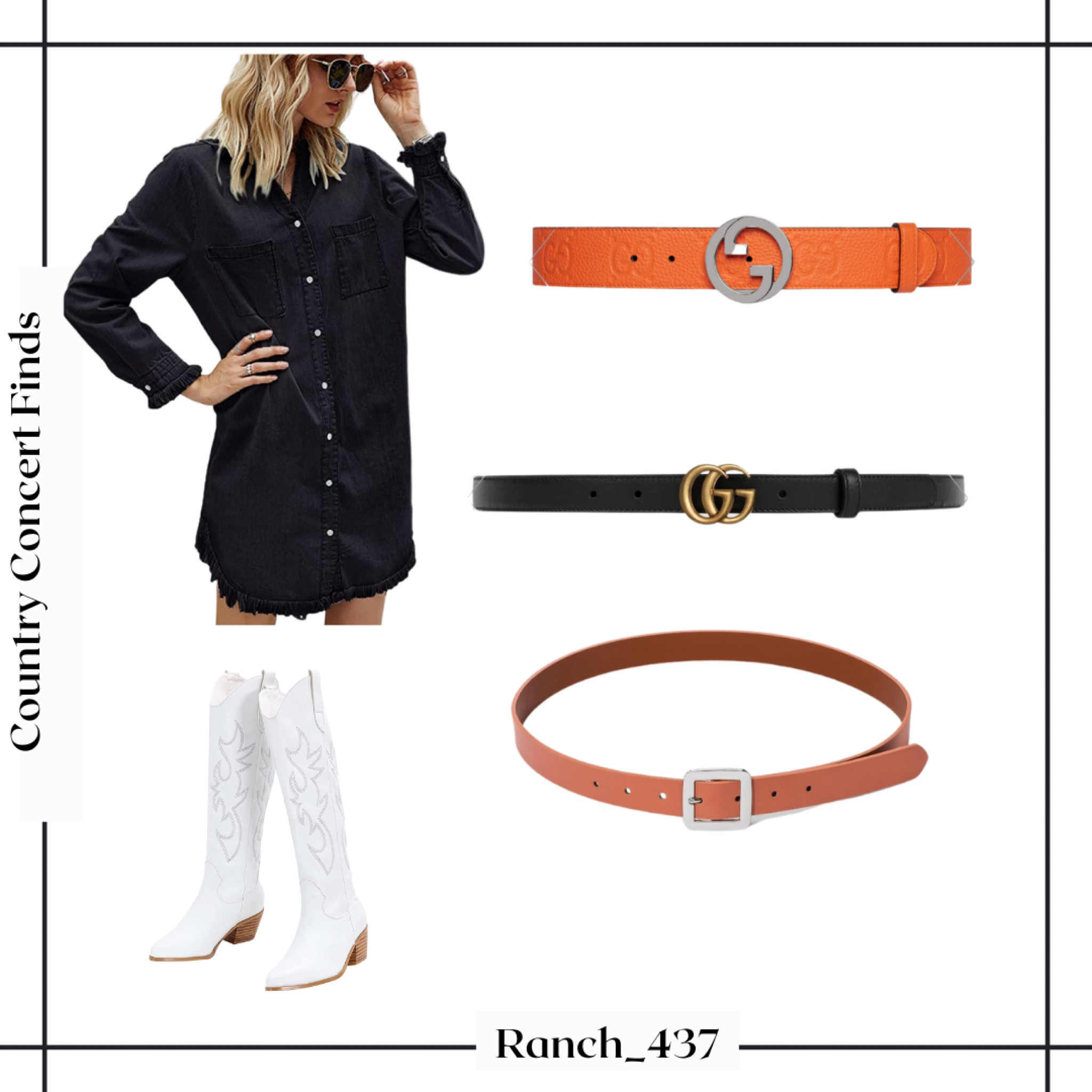 Country Concert Outfit. The dress is super comfy and very flattering. Boots are knee high and I paired it all with a belt! 

Country concert, Taylor swift concert, concert outfit, dress, knee high boots, Gucci, belts, target, amazon finds, orange, black, petite friendly, Nashville outfit 

#LTKFind #LTKFestival #LTKstyletip