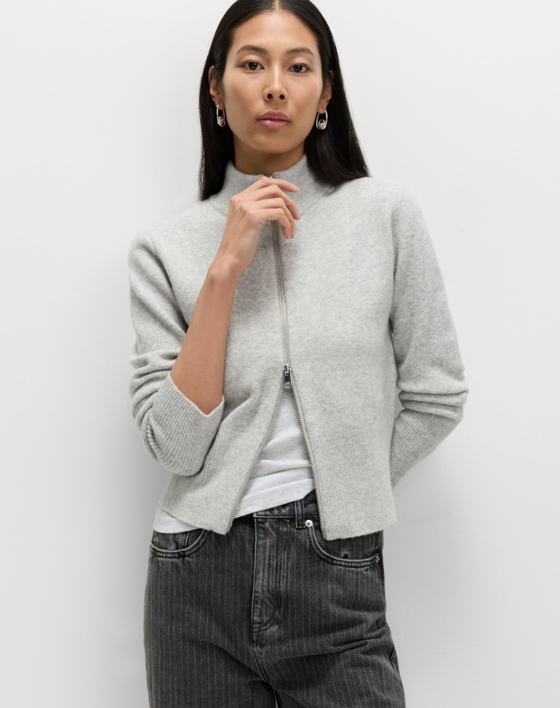 Spring zip jacket 
Knitted jacket 


#LTKspring #LTKwinter #LTKuk