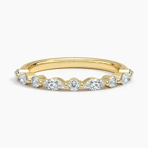 18K Yellow Gold Versailles Half-Coverage Diamond Ring (3/8 ct. tw.) | Brilliant Earth