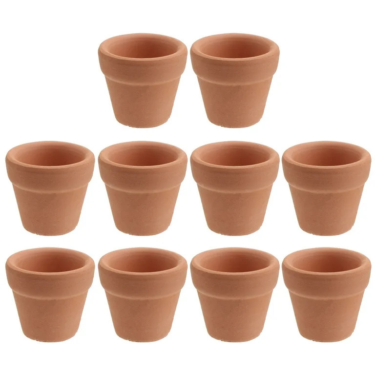 10Pcs 3x3cm Small Mini Terracotta Pot Clay Ceramic Pottery Planter Cactus Flower Pots Succulent N... | Walmart (US)