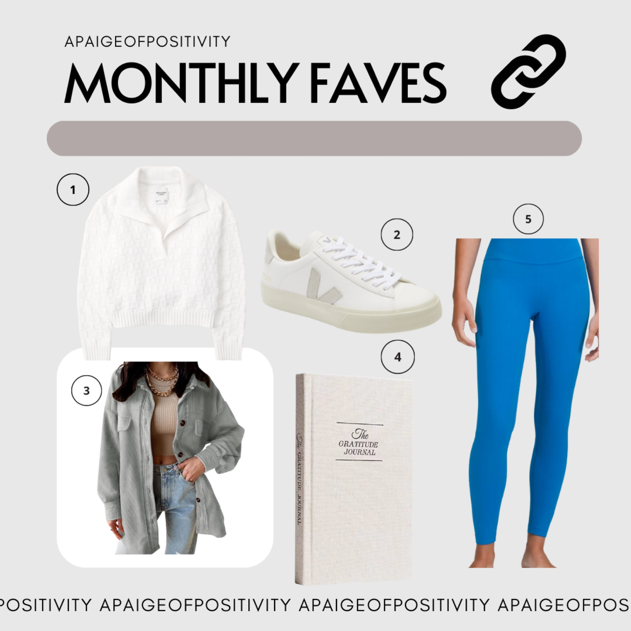 Septembers best sellers! 
1. Size small in the sweater 
2. Size small in the jacket - size up for oversize 
3. Size 1/2 up for vejas sneakers
4. Favorite journal 
5. Align leggings - size 6 

#LTKsalealert #LTKSeasonal #LTKunder50