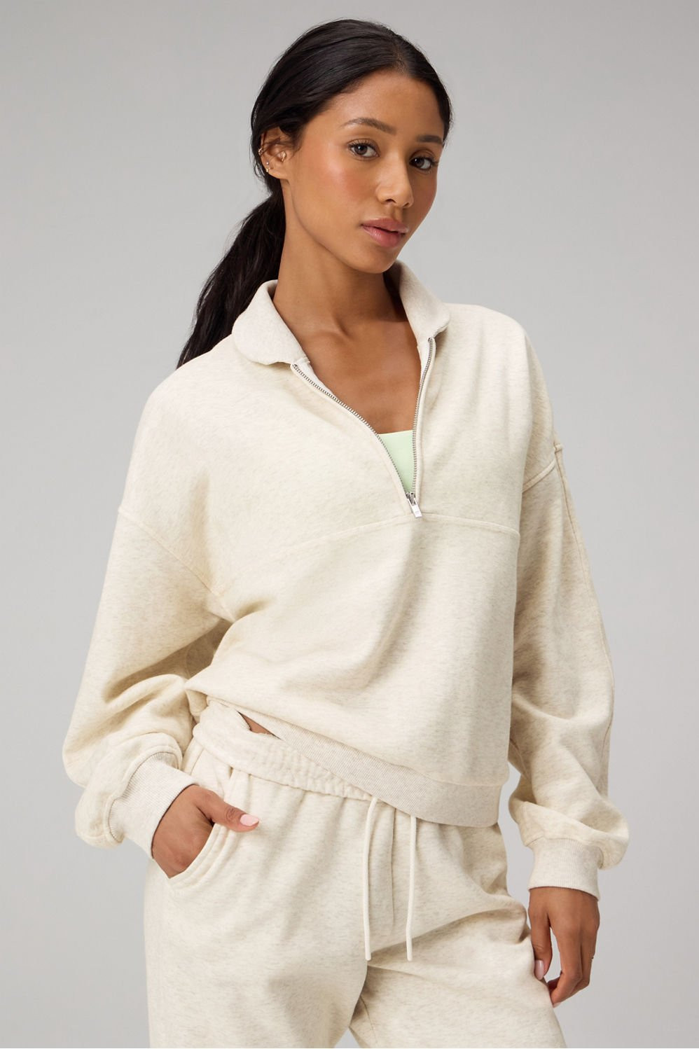Cozy Fleece Relaxed Half Zip | Fabletics