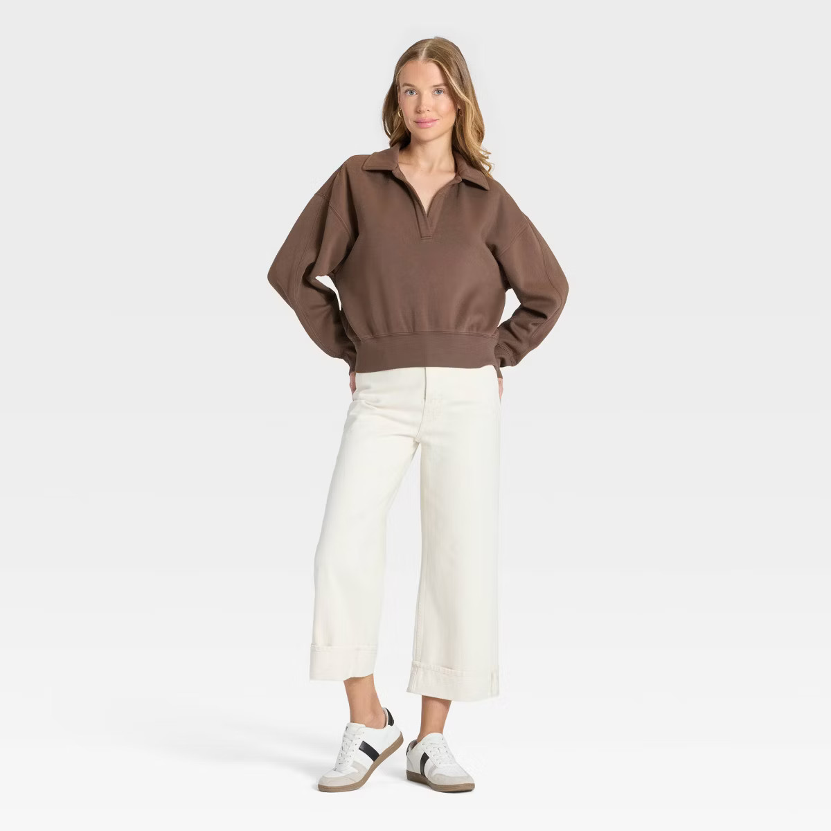 Women's Fleece Polo Sweatshirt - Universal Thread™ | Target
