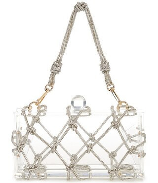 Clear Rhinestone Minaudiere Box Clutch | Dillard's