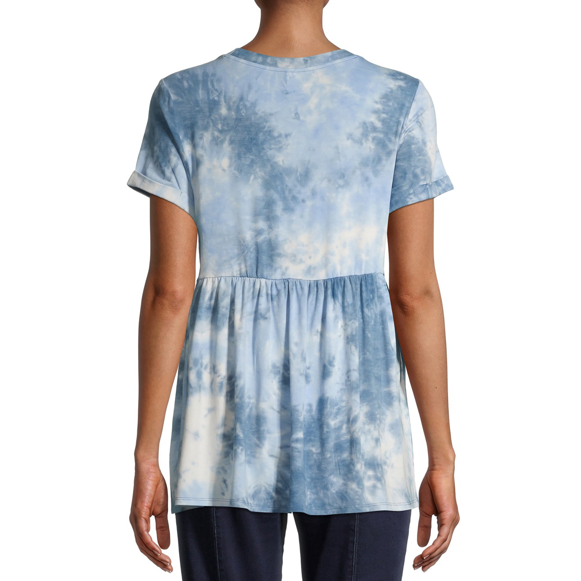 Time and Tru Maternity Babydoll Short Sleeve T-shirt | Walmart (US)