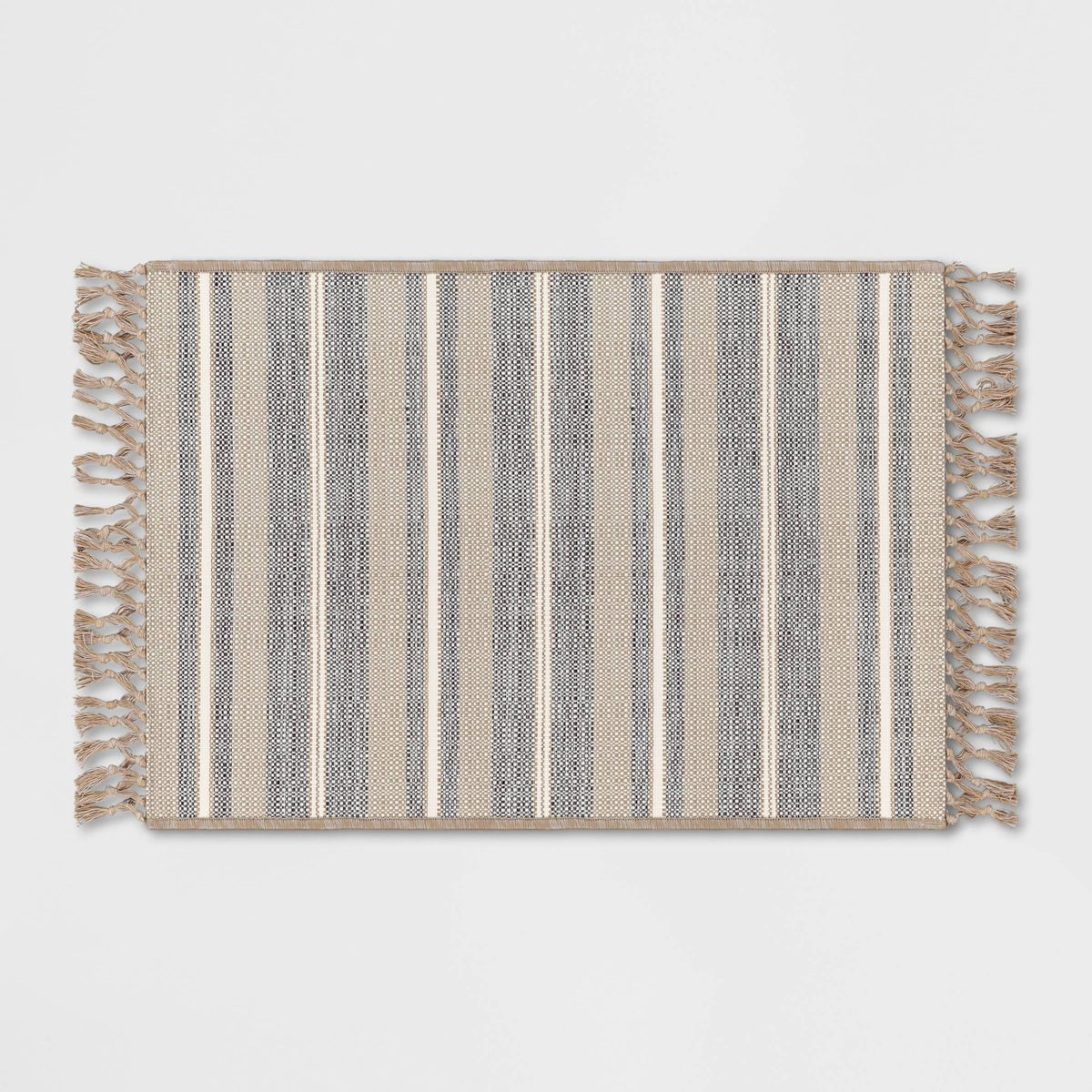 30"x50" Beachside Stripe Outdoor Rug Heathered Gray - Threshold™ designed with Studio McGee | Target