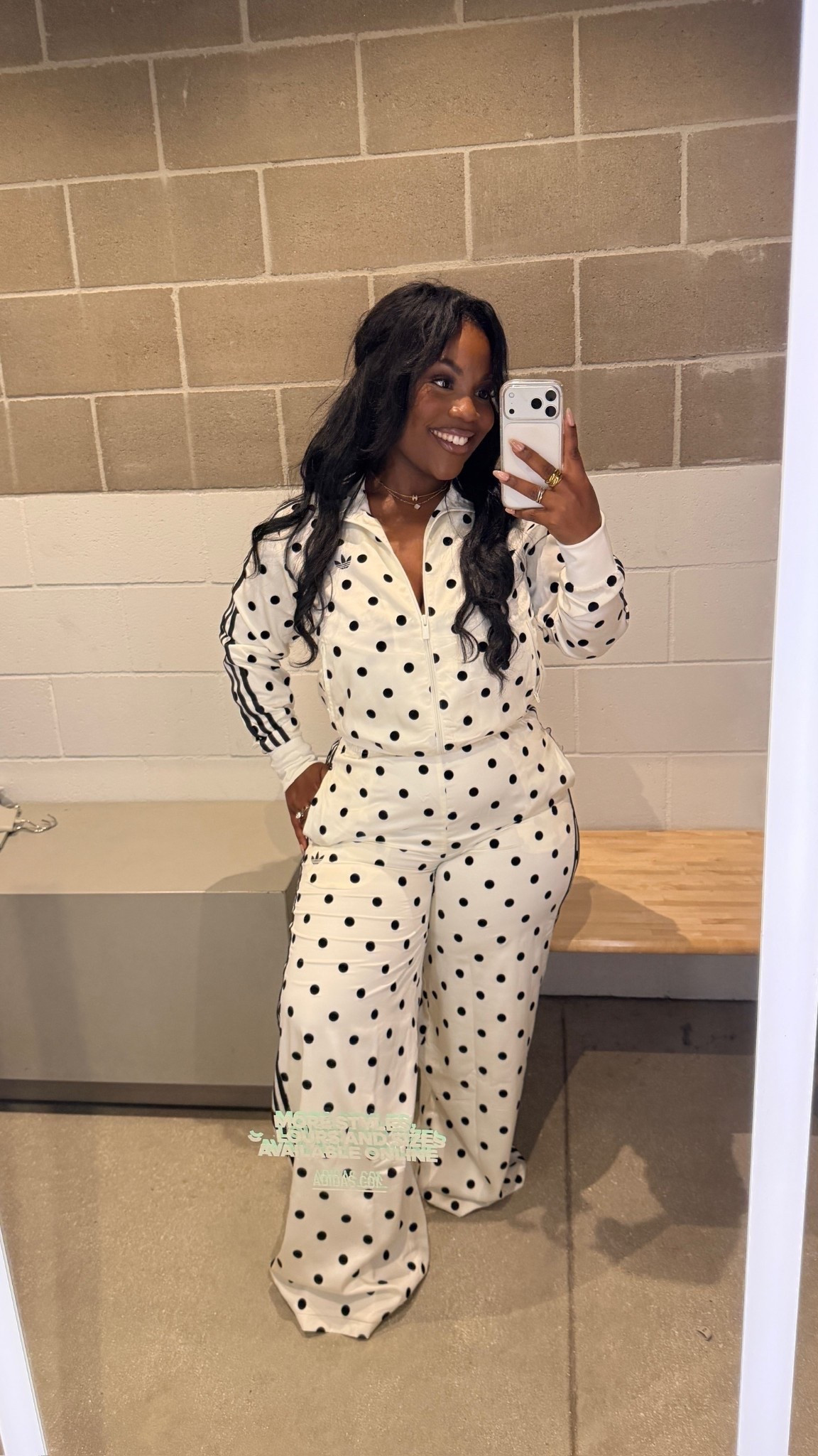Polka dot track jacket is in stock at Nordstrom!  🖤🤍

Top: Size L 
Bottoms: Size L

Linking some other items from my try on haul below! 

Fall outfits, adidas track suit, polka dot outfit, Emmy petit

#LTKSaleAlert #LTKActive #LTKMidsize