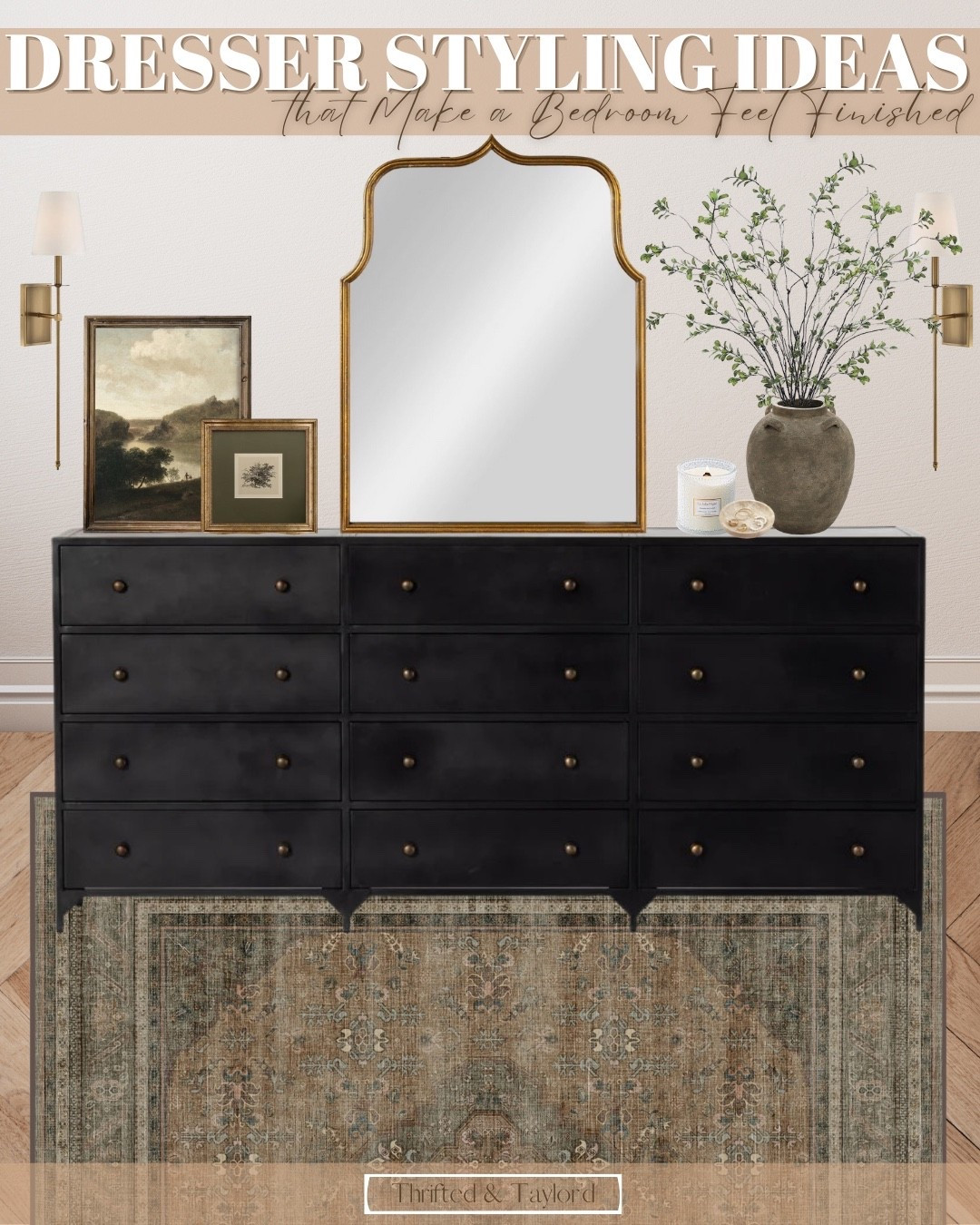 One of the most common questions I get is how to make a bedroom feel finished without adding more furniture — and honestly, styling the dresser is usually the answer. This is the kind of setup I rely on again and again because it feels calm, intentional, and livable. A warm lamp, layered art, something organic, and one or two small decorative pieces go such a long way. These are also the types of items you guys always seem to love and save, so I wanted to pull them together in one easy spot if you’re refreshing a bedroom or guest space.

#LTKHome