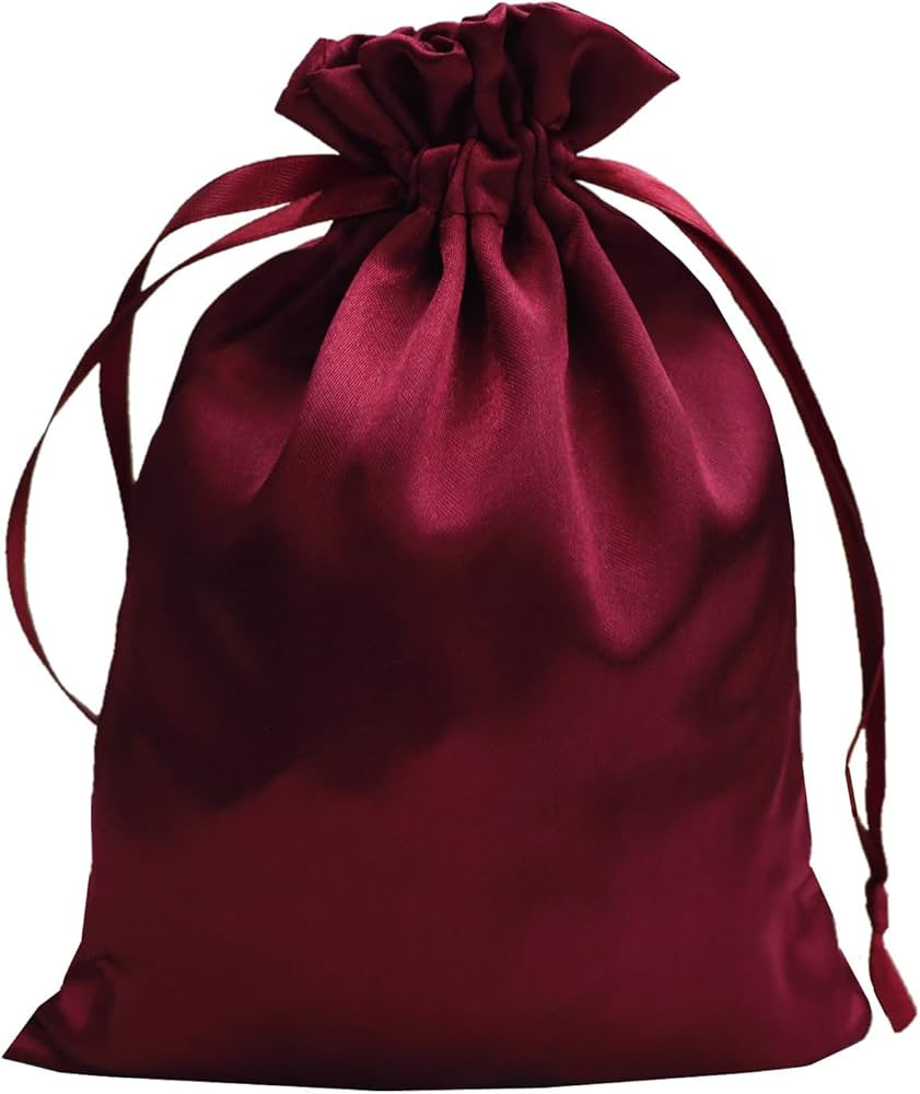 Gbateri Burgundy Satin Bags with Drawstring, 6x9 Inches, 35pcs Party Favor Bags for Baby Shower, ... | Amazon (US)