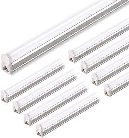 (Pack of 8) Barrina LED T5 Integrated Single Fixture, 4FT, 2200lm, 5000K, 20W, Utility Shop Light... | Amazon (US)