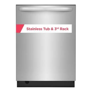 Frigidaire 24 In. in. Top Control Built-In Tall Tub Dishwasher in Stainless Steel with 5-Cycles, ... | The Home Depot