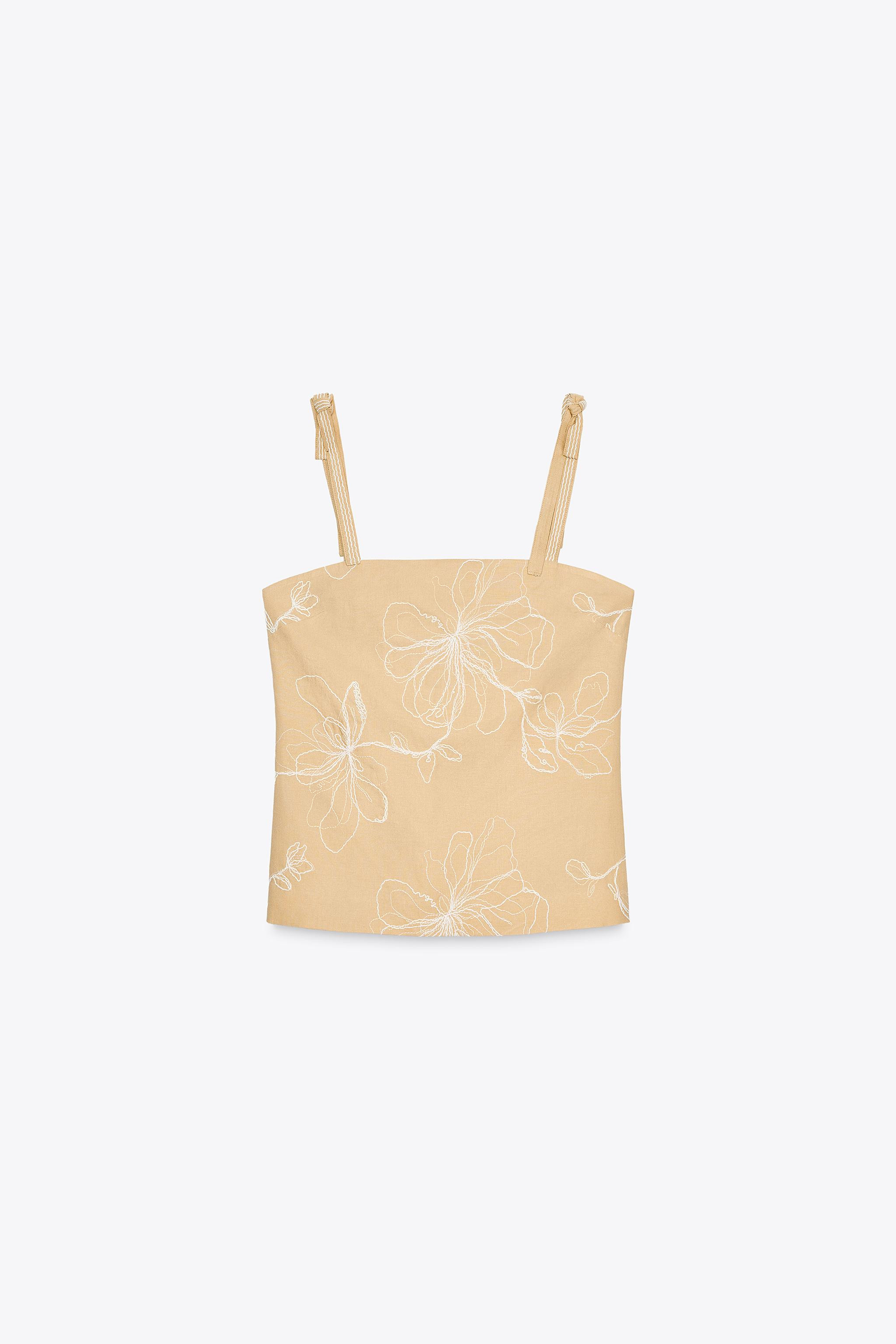 ZW COLLECTION EMBROIDERED TOP | Zara US