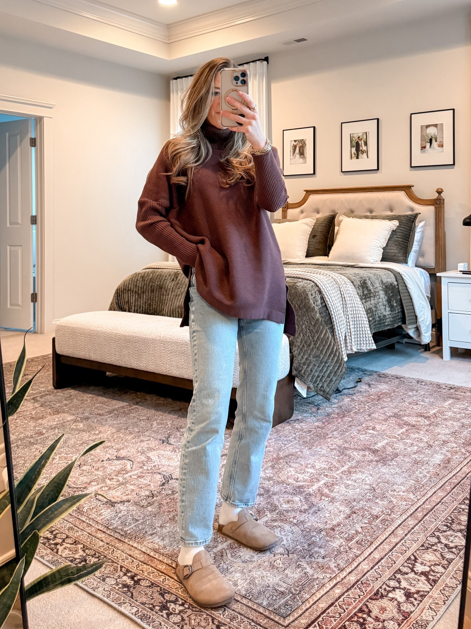 Amazon oversized turtleneck sweater 🤎

If you’re looking for an affordable fall sweater that looks elevated but feels cozy — this Amazon turtleneck is such a good find.

• Comes in multiple colors
• Soft knit, not scratchy
• Perfect oversized fit
• Wearing a size small

Paired with light wash high-rise ankle straight jeans for an easy everyday mom outfit that feels put together without trying too hard.

This is one of those simple formulas that always works:
Oversized sweater + straight leg jeans + neutral clogs.

Perfect for:
• Casual fall outfit ideas
• Amazon sweater finds
• Cozy mom outfits
• Weekend outfit ideas
• Everyday winter basics
• Light wash jeans outfit

Affordable. Classic. Easy to repeat

#LTKmomlife #LTKootd