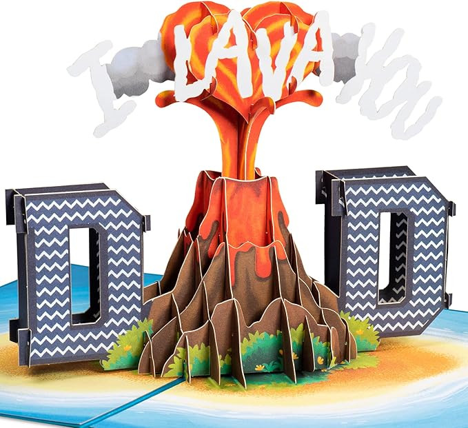 Paper Love 3D Pop Up Father's Day Card, I Lava You Dad, Gift for Dad, Husband, Son & Anyone, 5" x... | Amazon (US)