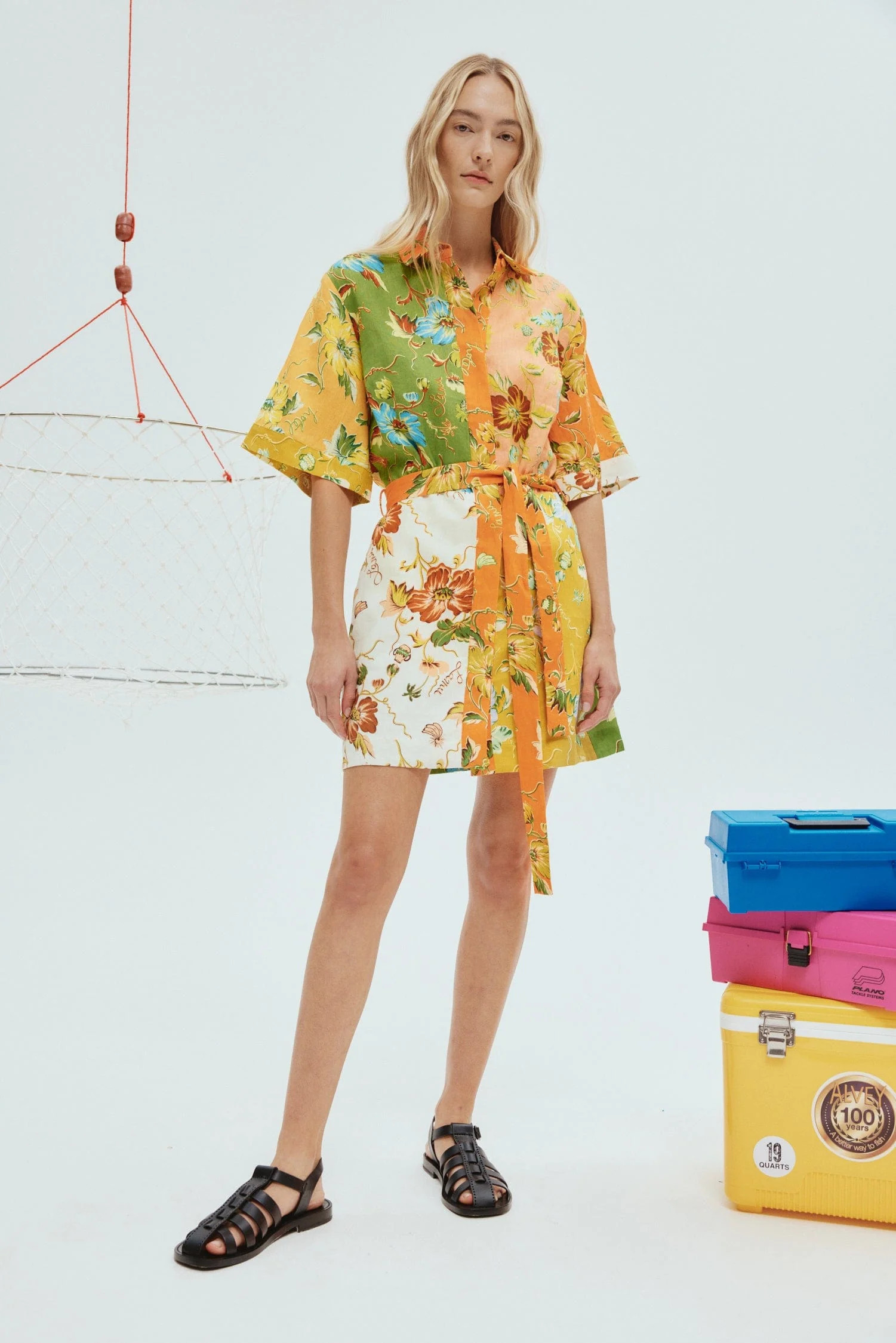 HOTEL LAMU SPLICED MINI DRESS | Alemais (AU, US, UK)