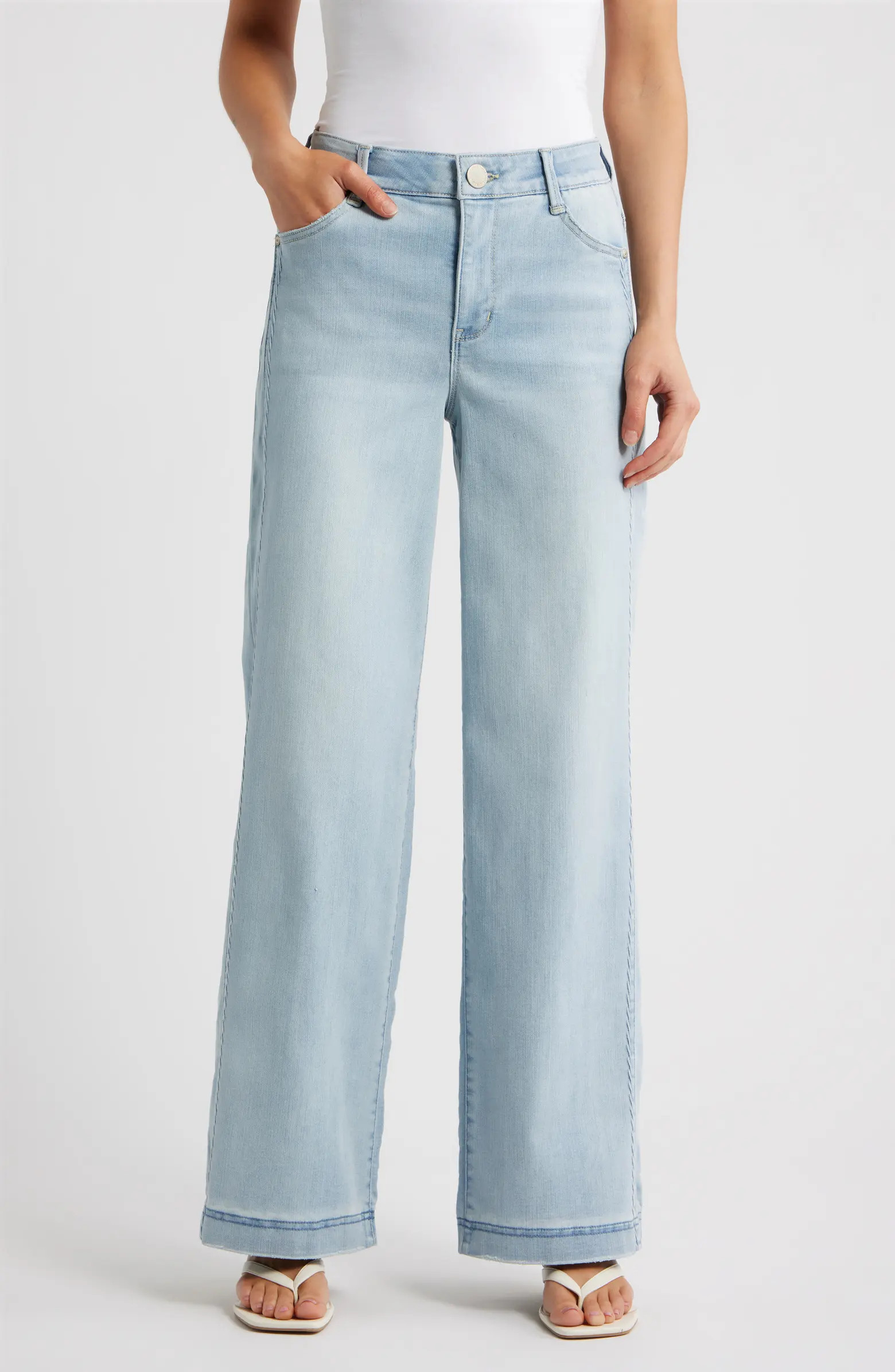 Gracie Skyrise Side Seam Wide Leg Jeans | Nordstrom