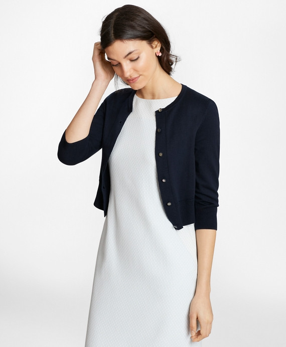 Supima® Cotton Cropped Cardigan | Brooks Brothers