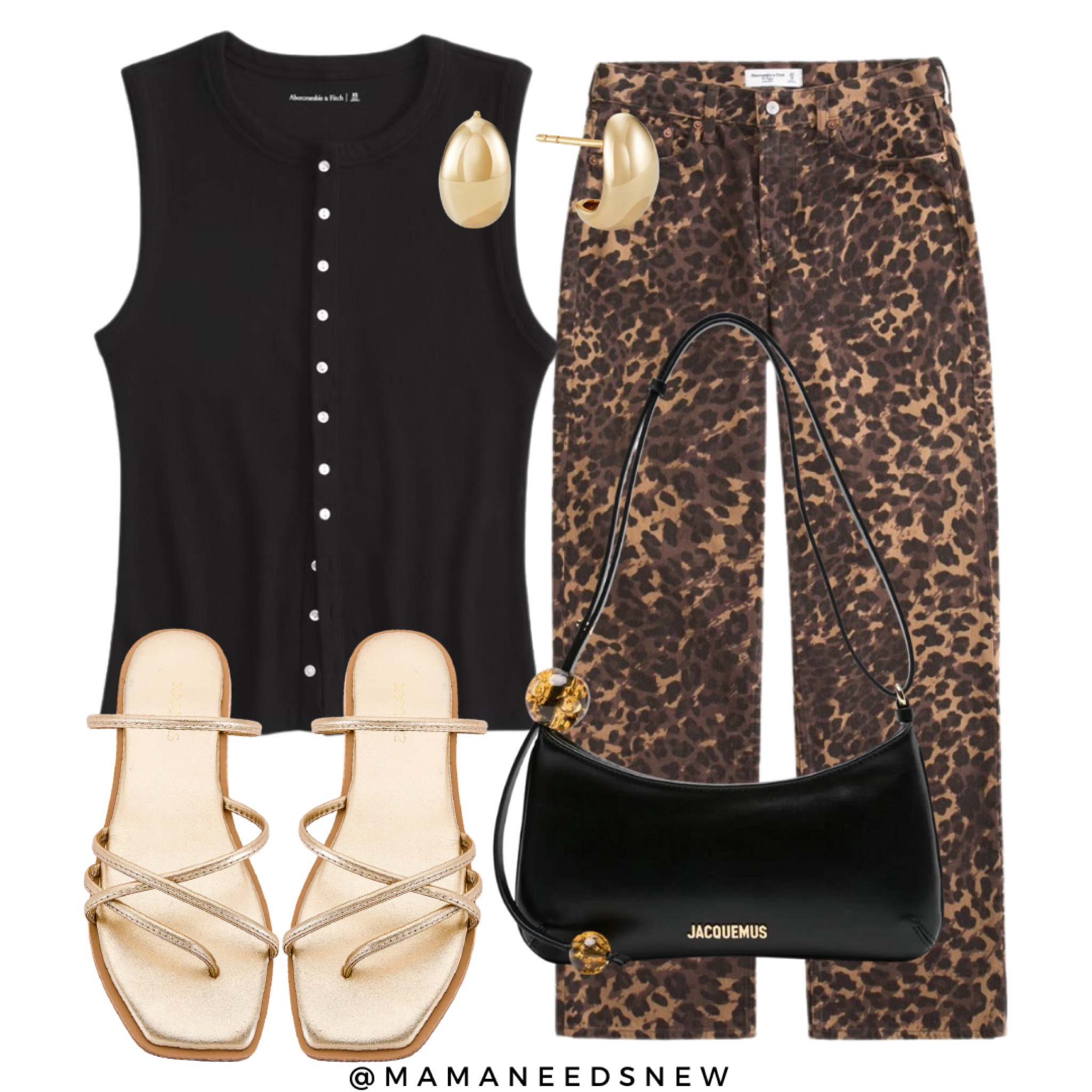 Casual outfit with a button down top & baggy fit leopard print jeans 

#LTKxAF #LTKFindsUnder100 #LTKSaleAlert