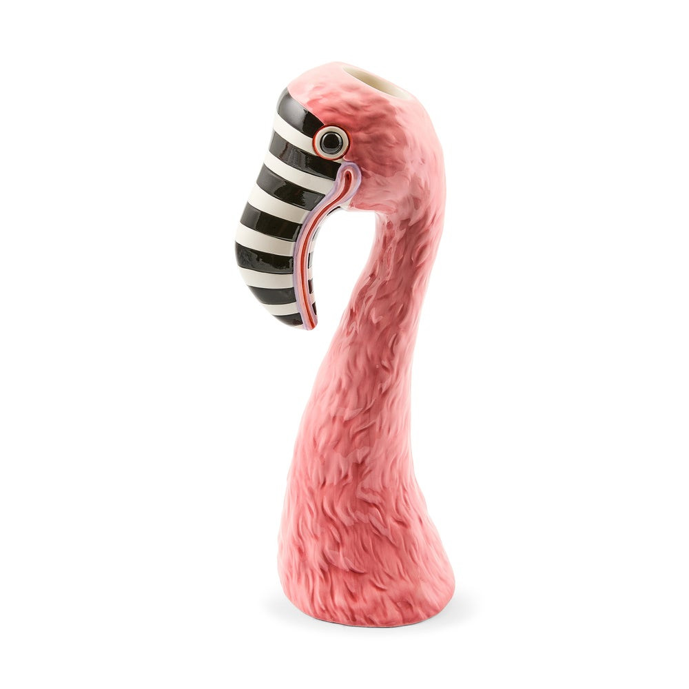 Patience Brewster Flamingo Ceramic Vase | MacKenzie-Childs