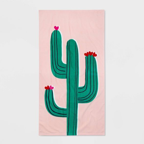 Cactus Icon Printed Beach Towel - Sun Squad™ | Target