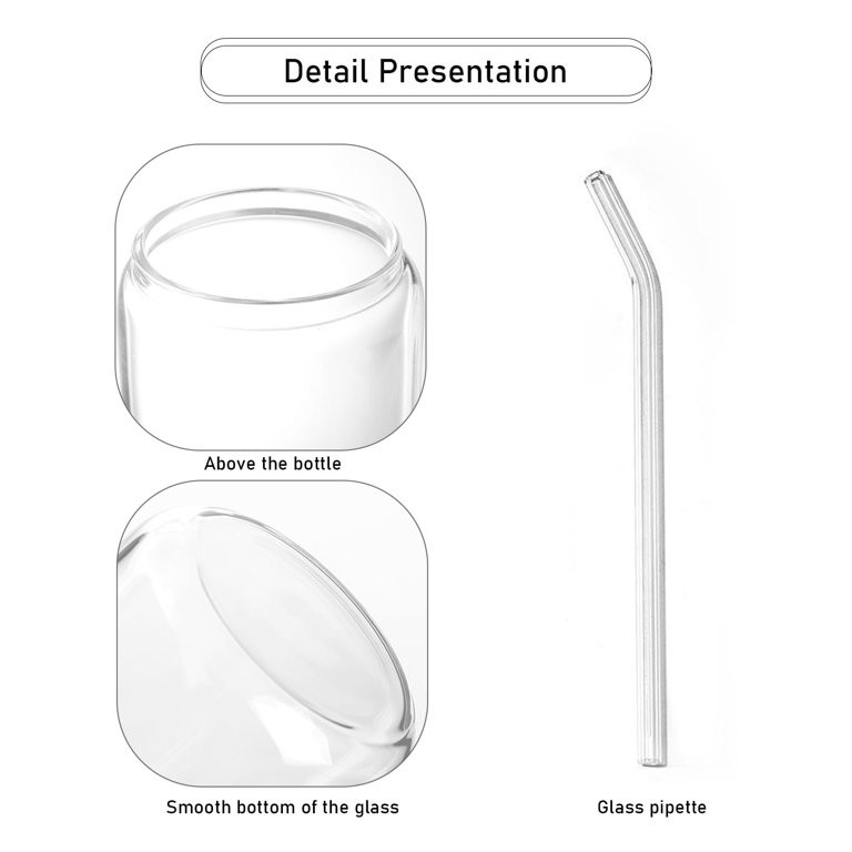 12 Pack Beer Glass Cups with Glass Straws 16oz Beer Can Shaped Drinking Glasses Iced Coffee Cups,... | Walmart (US)