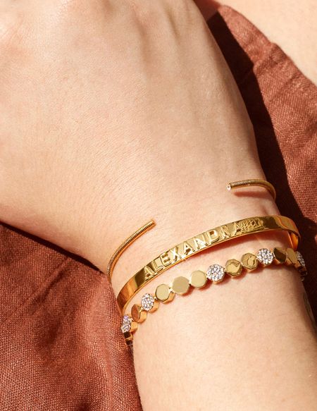 18K Gold Gold Custom Cuff Bracelet by BaubleBar! Perfect for a gift, perfect to wear everyday or for special occasions!

#LTKbeauty #LTKwedding #LTKGiftGuide