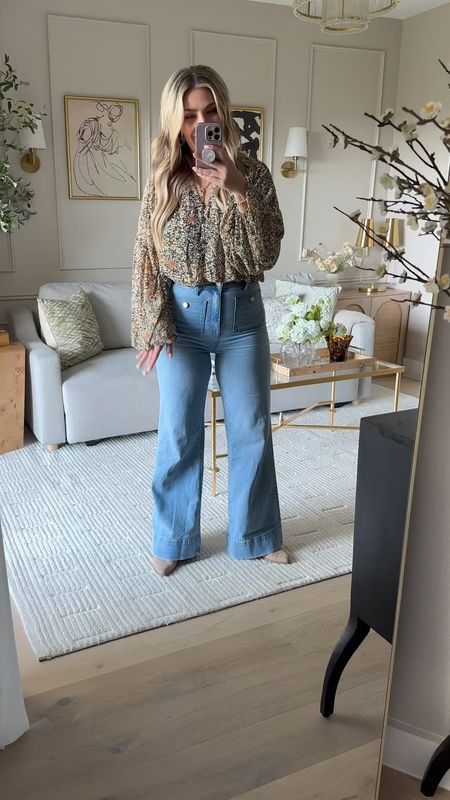 New wide leg trouser jeans! This brand has the best ones I’ve found! I sized down from a 28 to a 27, they run a little big. I’m 5’6” and they’re the perfect length with a small (maybe 2-3”) heel!

#LTKFindsUnder100 #LTKStyleTip #LTKSaleAlert