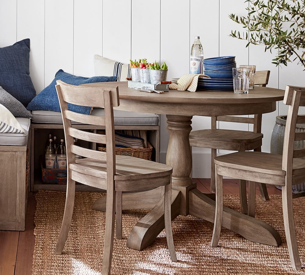 Owen Round Pedestal Extending Dining Table | Pottery Barn (US)