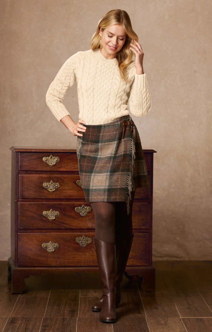 Ladies Tweed Mini Fringe Skirt | The House Of Bruar
