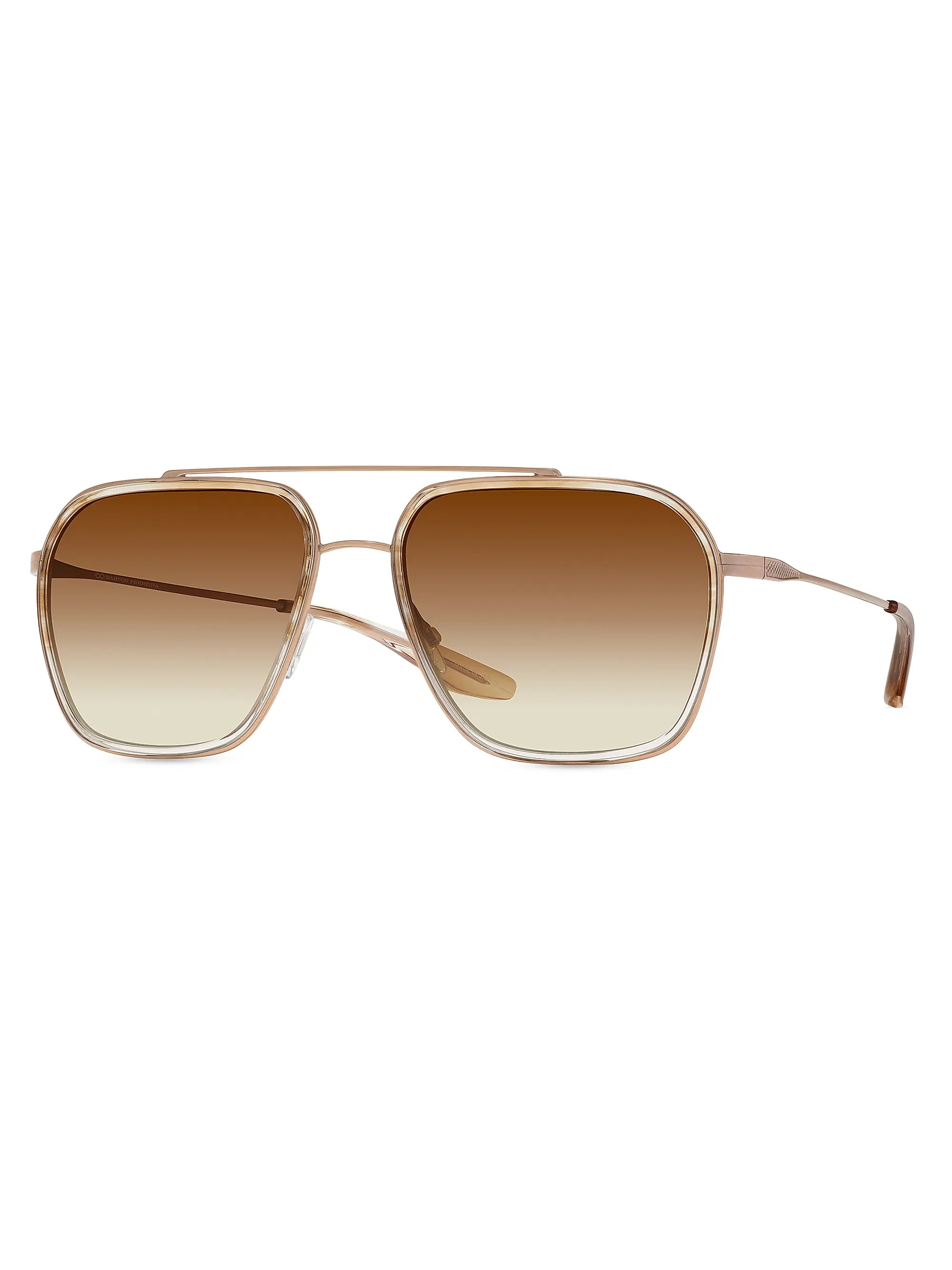 Barton Perreira Rizzo 60MM Navigator Sunglasses | Saks Fifth Avenue | Saks Fifth Avenue