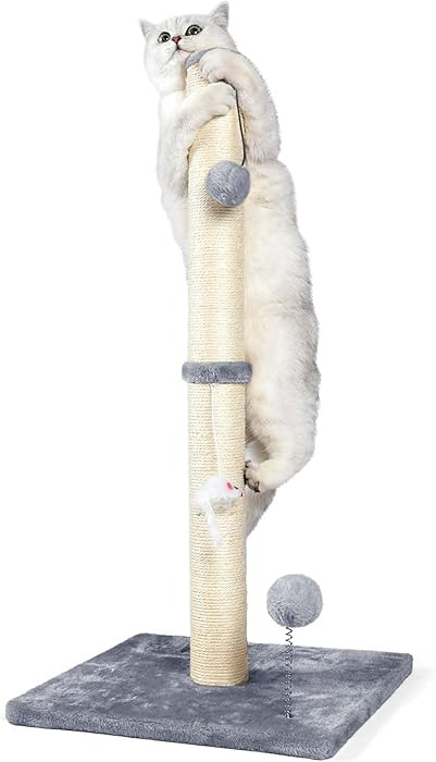 ANWA 32" Tall Cat Scratching Posts for Indoor Cats, 3-in-1 Cat Scratching Post with Plush Toys, P... | Amazon (US)