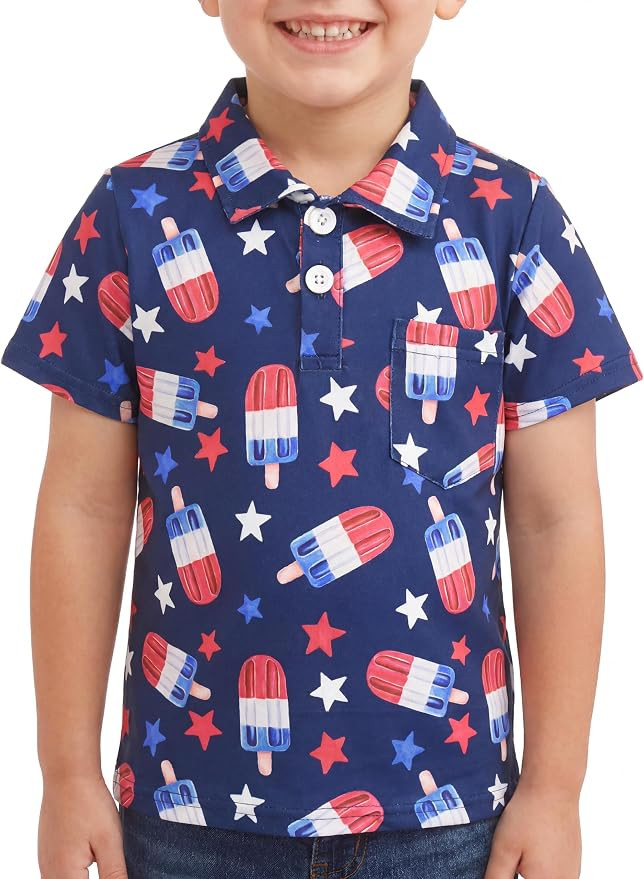 Unique Baby Moisture Wicking Kids Polo Shirts for Toddler Boys Polo Shirt | Amazon (US)