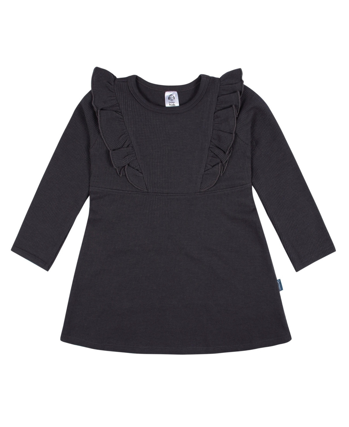 Gerber Baby Girls Long Sleeve Ruffle Dress - Black | Macy's