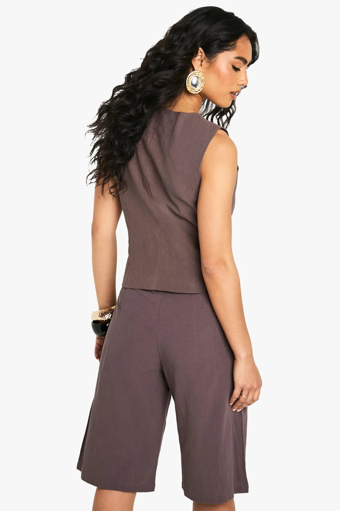 Shorts | Linen Tailored Mid Rise Bermuda Shorts | boohoo | Boohoo.com (UK & IE)