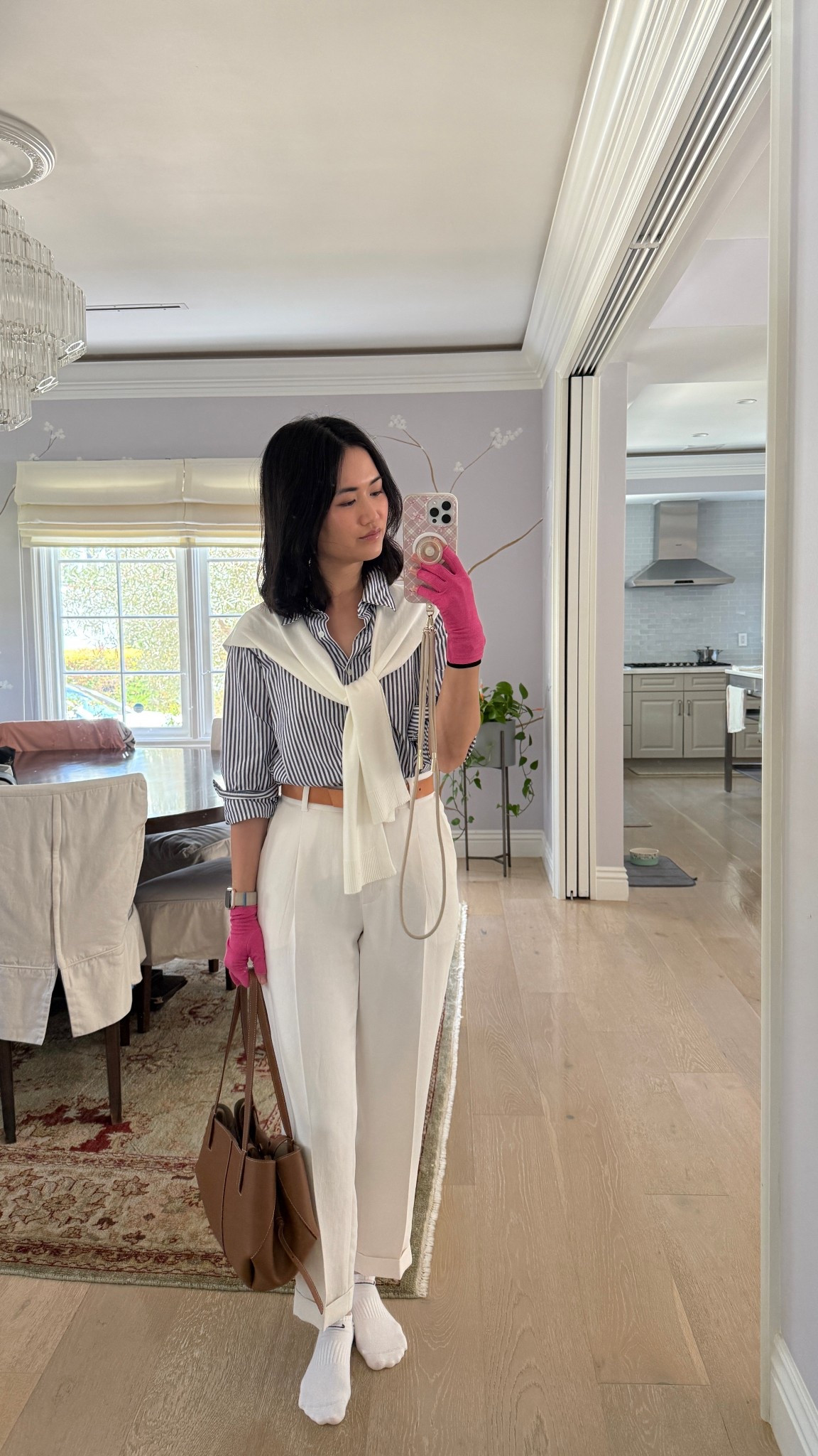 Casual preppy OOTD. Ignore my compression gloves & wrist brace 😂

But this sweater shawl is the best thing. If you want the look of a sweater draped around your shoulders without the bulk or it sitting awkwardly on your shoulders, you need to get them!

Women’s work outfits, women’s casual outfits, summer outfits, outfit ideas 

#LTKSummerEdit #LTKWorkwear #LTKStyleTip