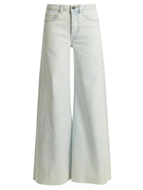 Raey - Loon Wide-leg Jeans - Womens - Blue White | Matches (US)