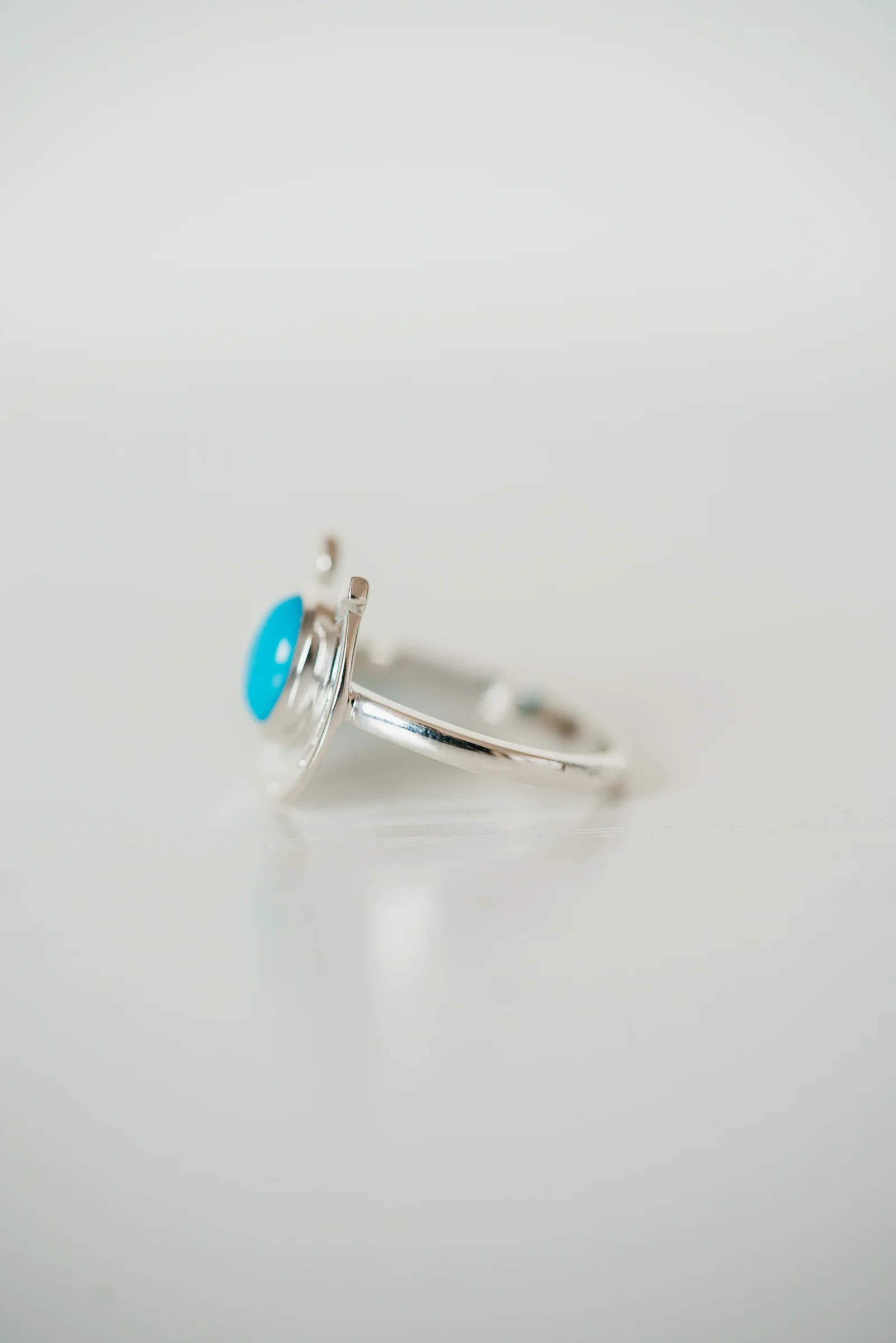 Turquoise Horseshoe Ring | Goldie Lew Jewelry