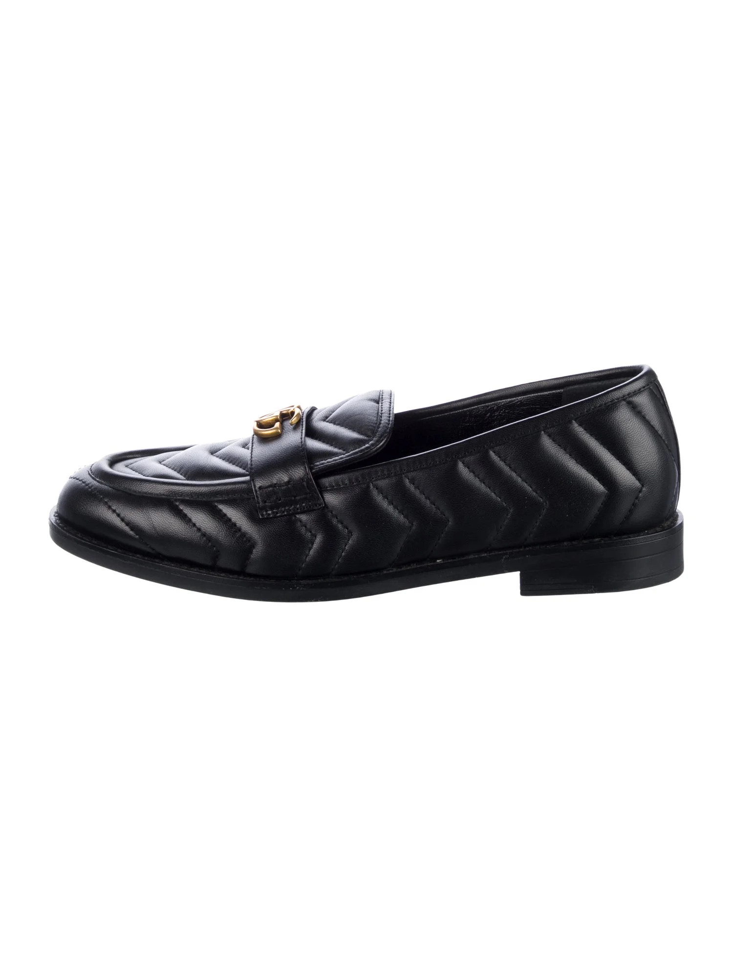 Double G Logo Leather Loafers | The RealReal