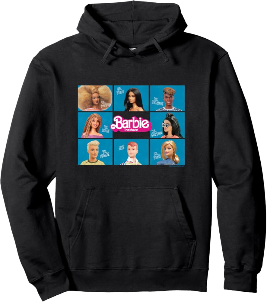 Barbie The Movie - Grid Pullover Hoodie | Amazon (US)