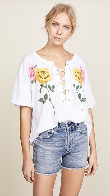 Long Stems Lace Up Tee | Shopbop