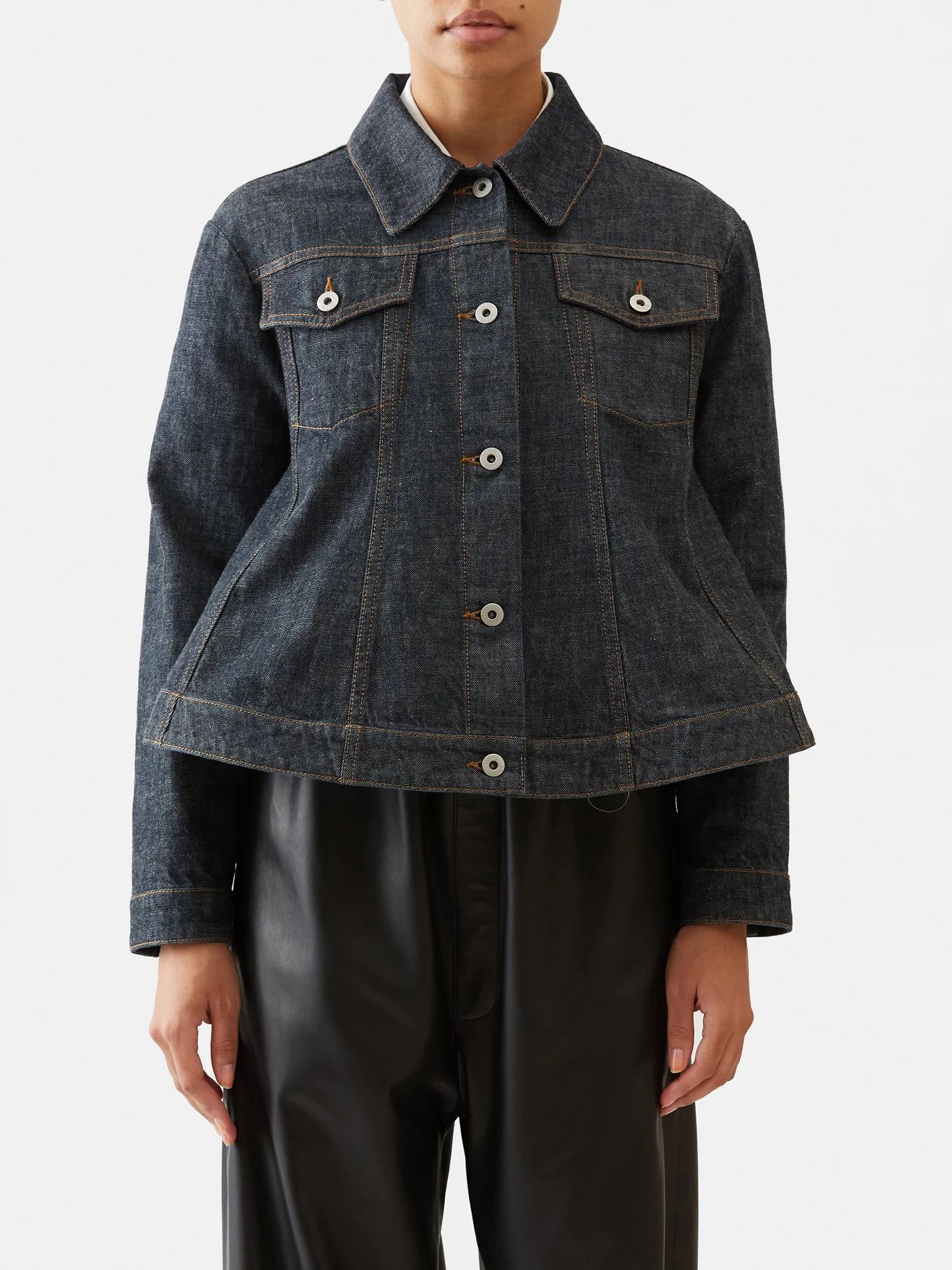 Logo-patch flared denim jacket | LOEWE | Matches (US)