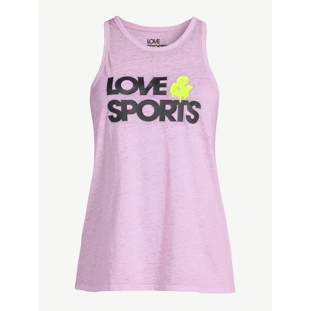 Love & Sports Women's Garment Wash Logo Tank Top, Sizes XS-3XL | Walmart (US)