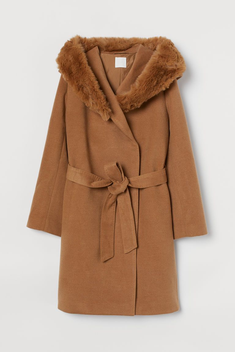 H & M - Hooded Coat - Beige | H&M (US)