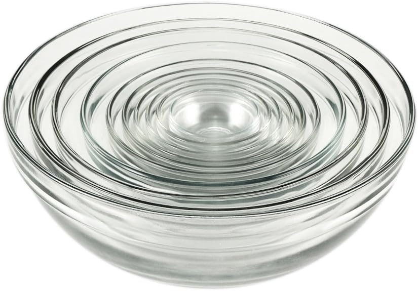 Anchor Hocking Glass Mixing Bowls, Mixed, Set of 10 | Amazon (US)