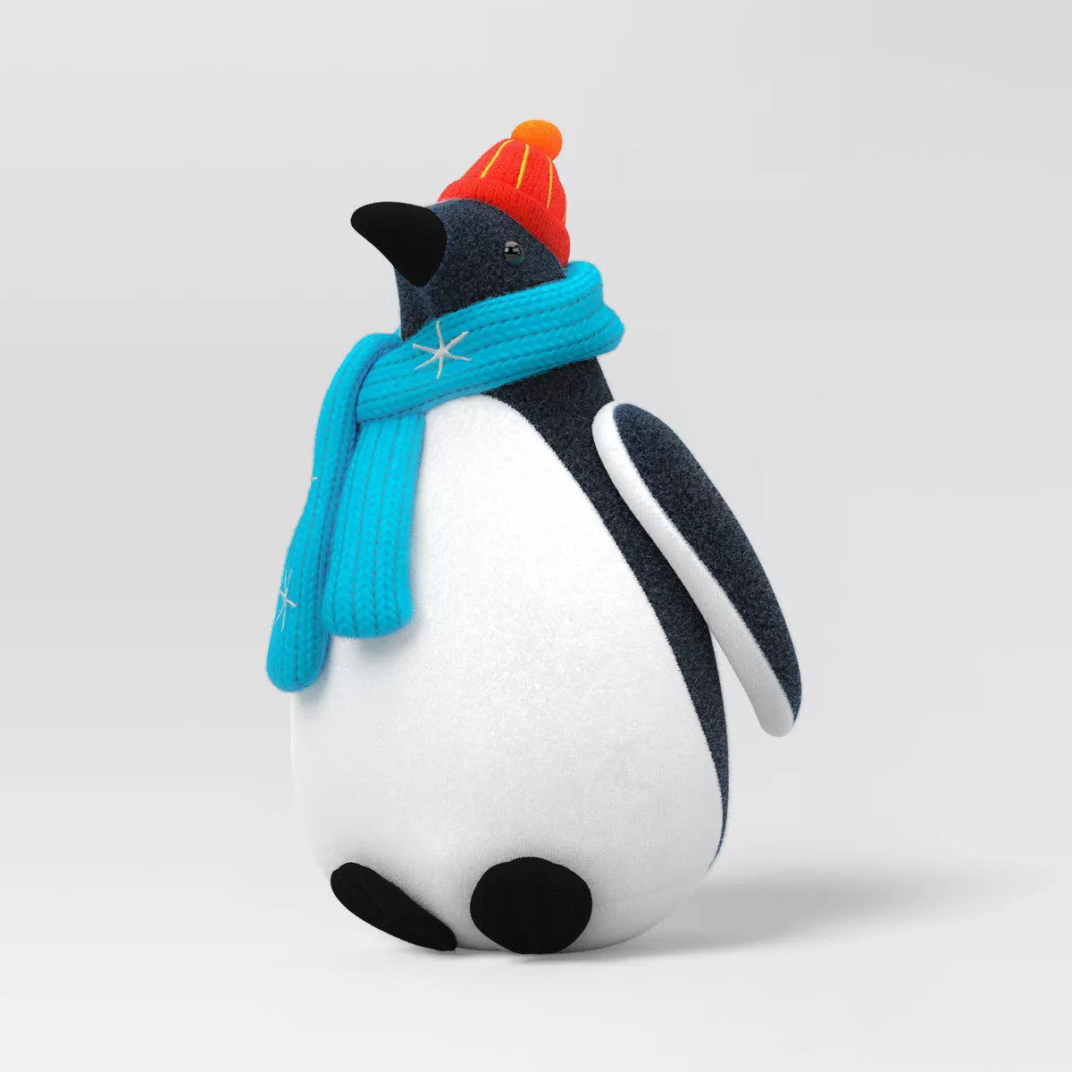 Fabric Penguin Christmas Bird Figurine Wearing Orange Hat and Blue Scarf - Wondershop™ | Target