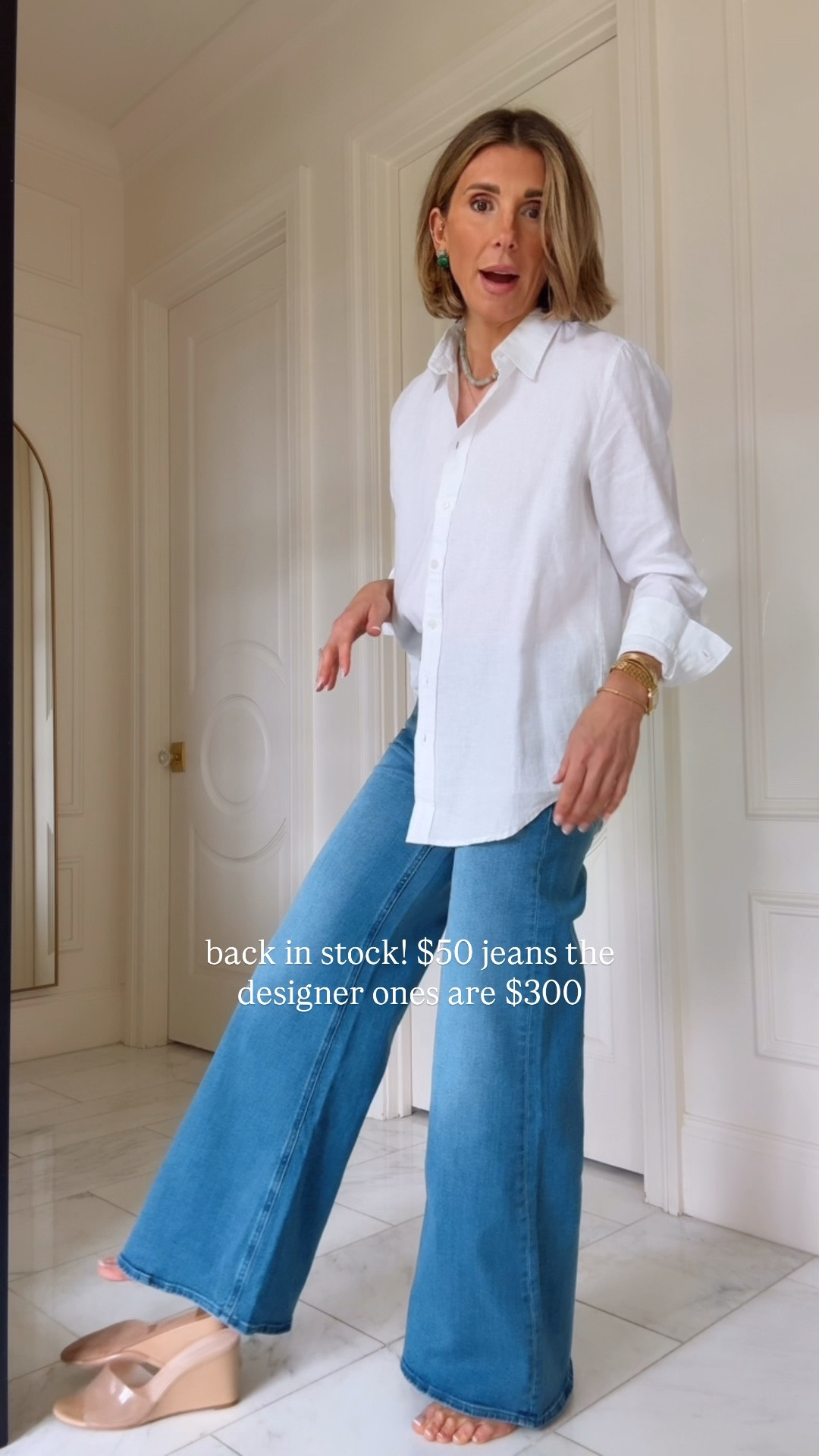 My top 5 items I wound recommended from @Quince - I'm wearing size small in tops and dressss and size 25 in jeans that fit tts