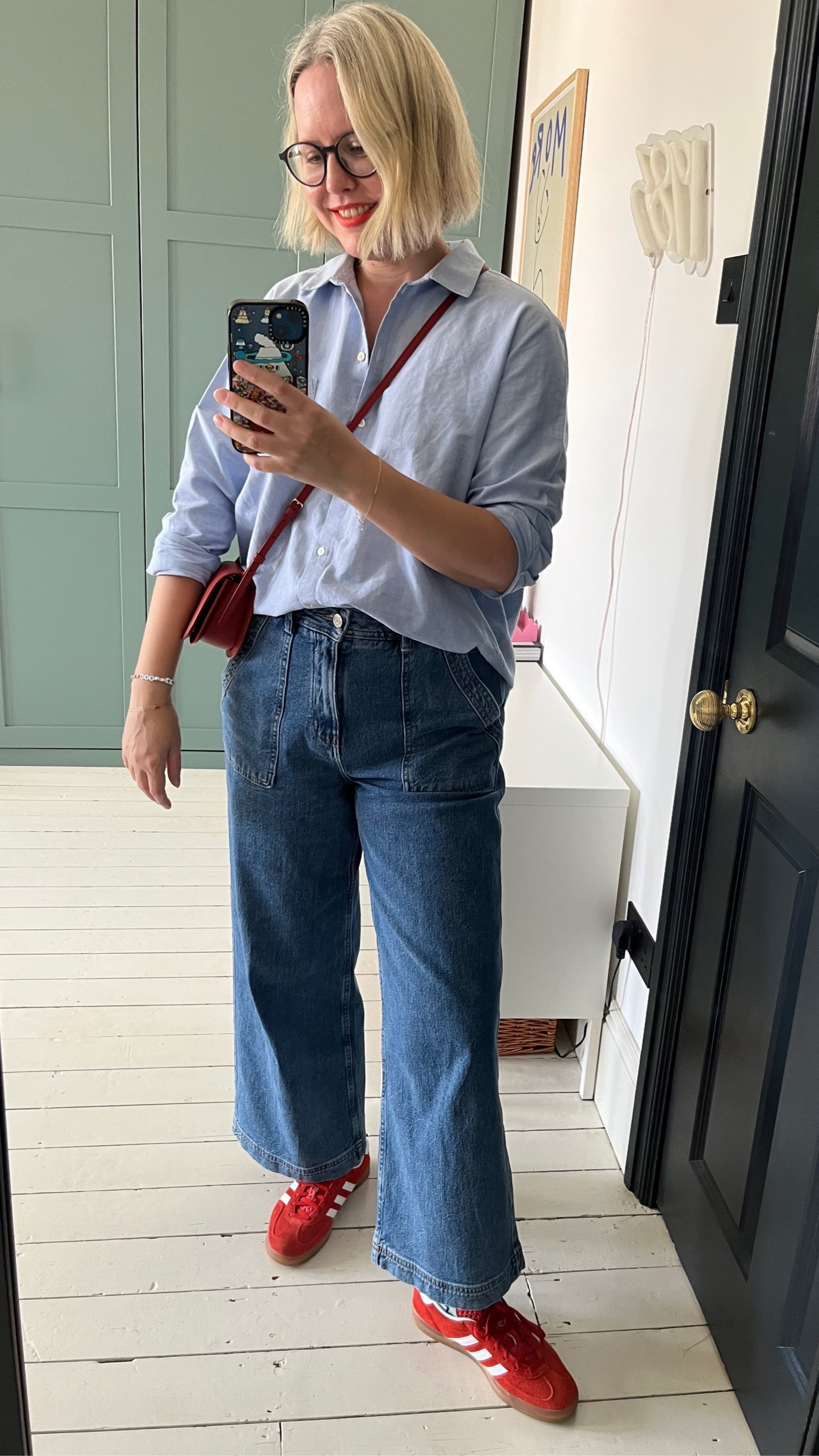 Gazelle Adidas, OFFICE, Crossbody Bag, Vestiaire Collective, Wide Leg Jeans, Marks&Spencer, Shirt, Sezane Paris 

#LTKSeasonal #LTKstyletip #LTKeurope