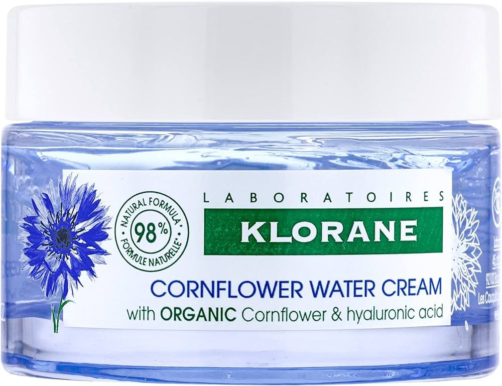 Klorane - Cornflower Water Cream with Organic Cornflower & Plant-Based Hyaluronic Acid - All Skin... | Amazon (CA)